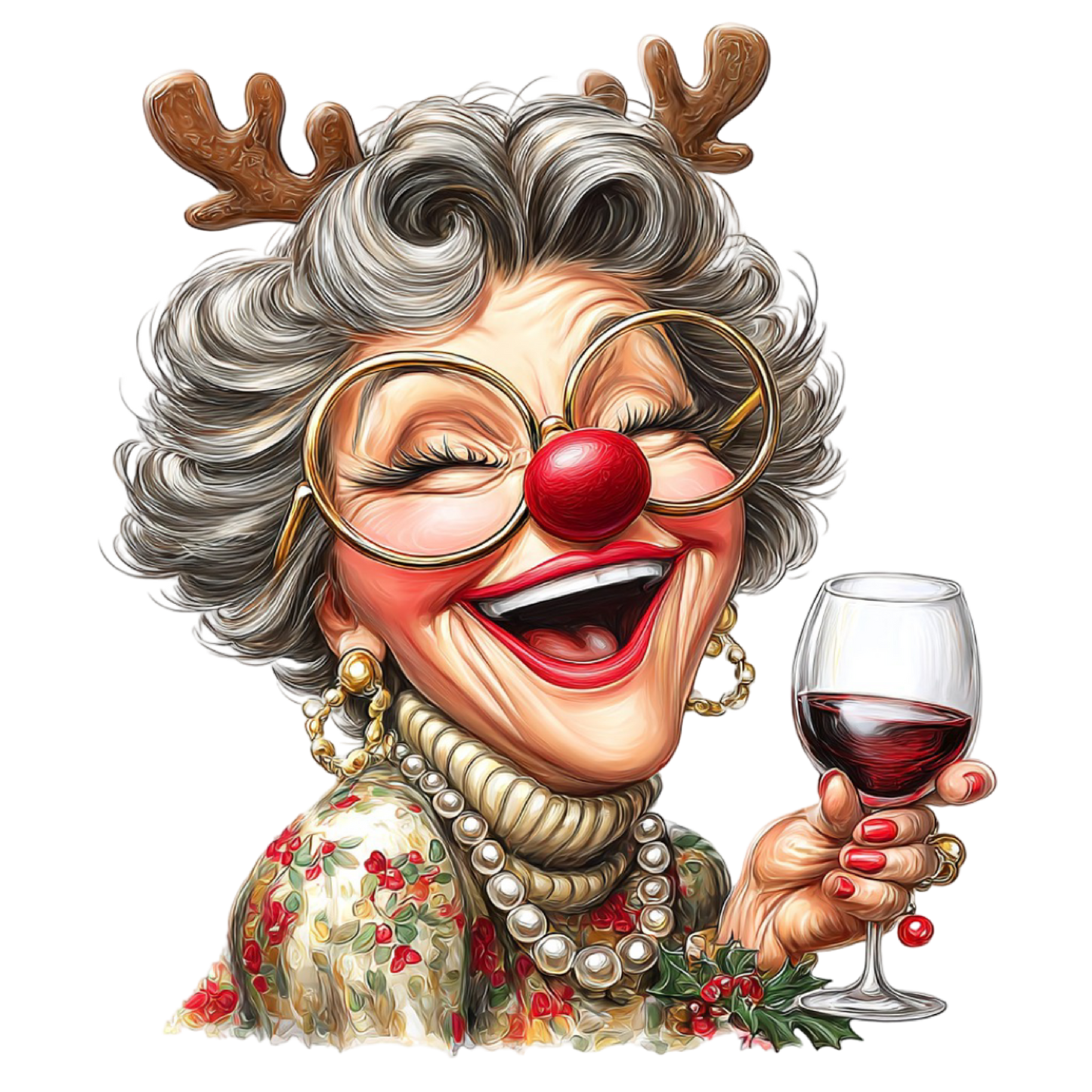 Mamie de Noël caricature