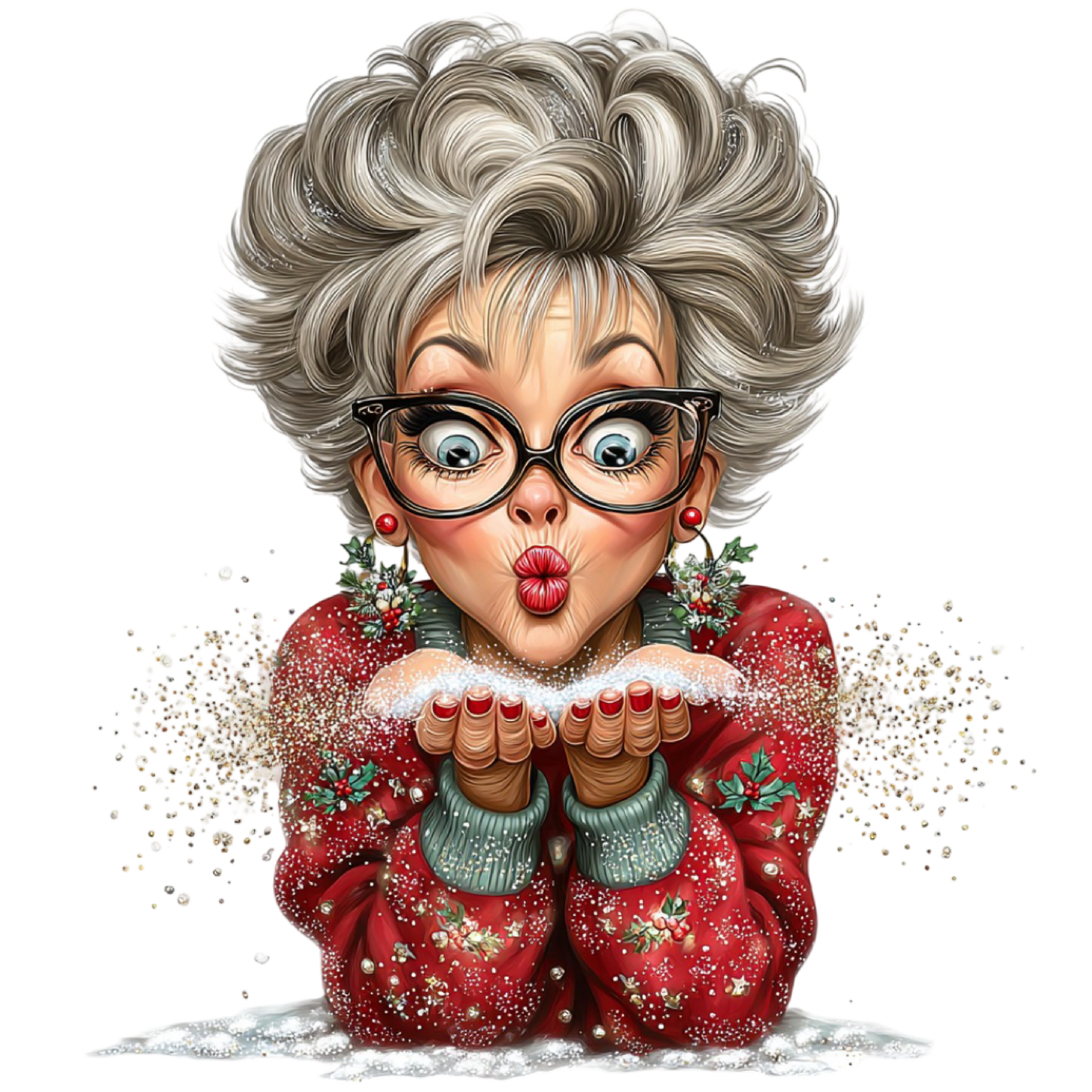 Mamie de Noël caricature