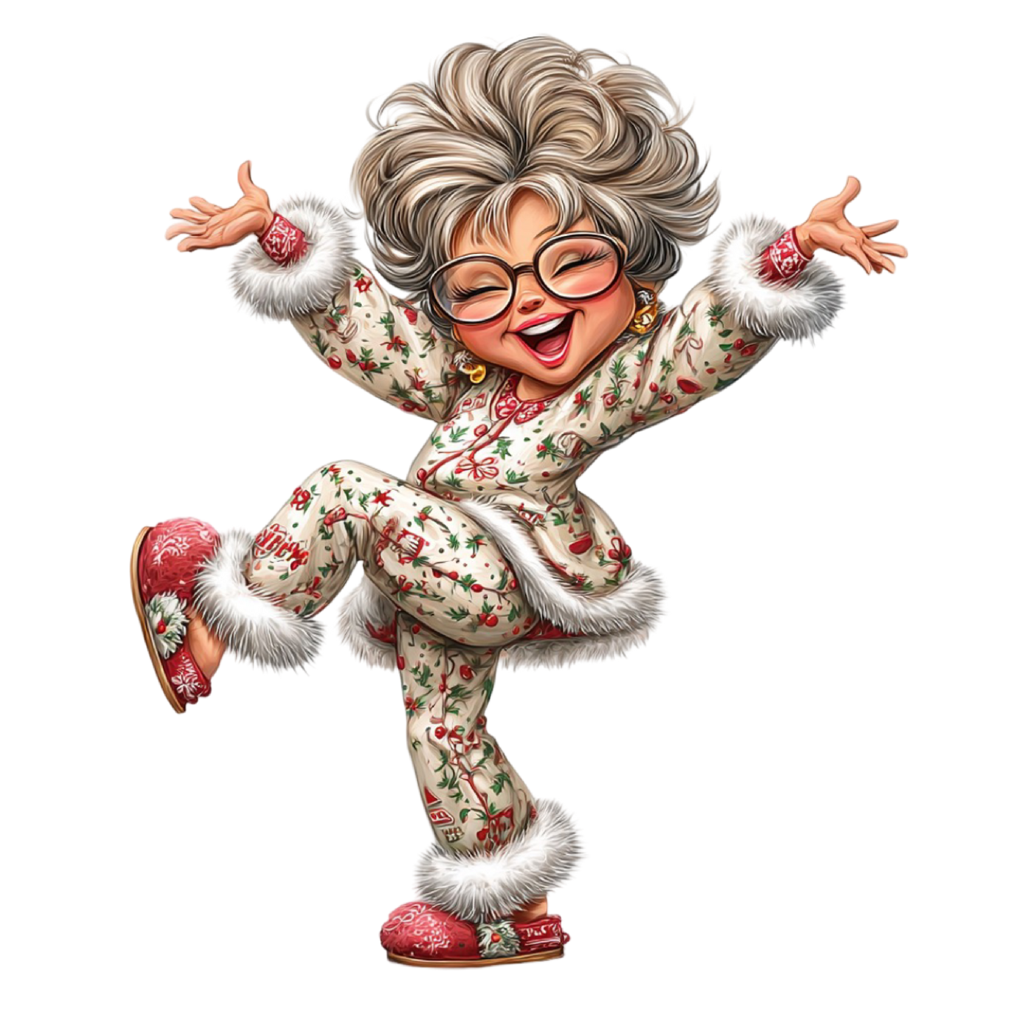 Mamie de Noël caricature