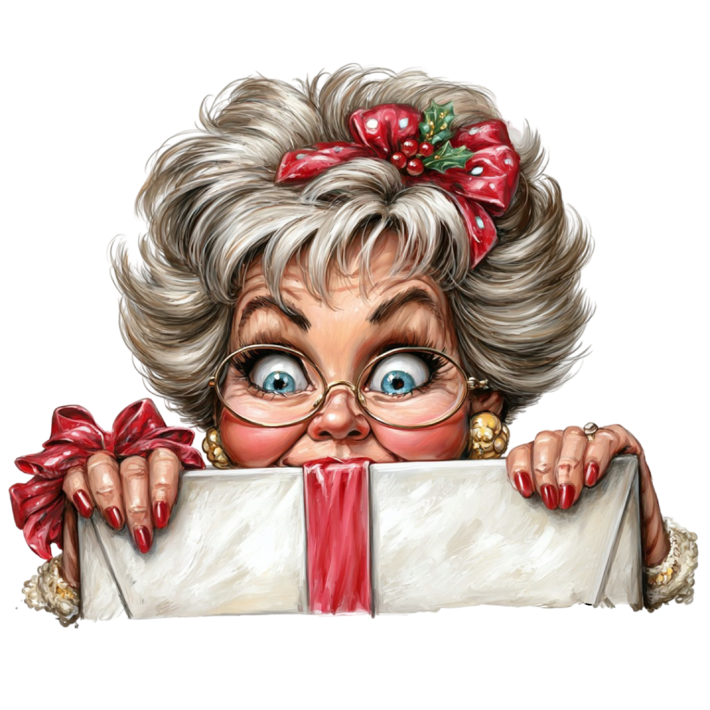 Mamie de Noël caricature