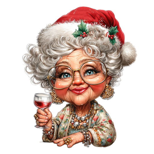 Mamie de Noël caricature