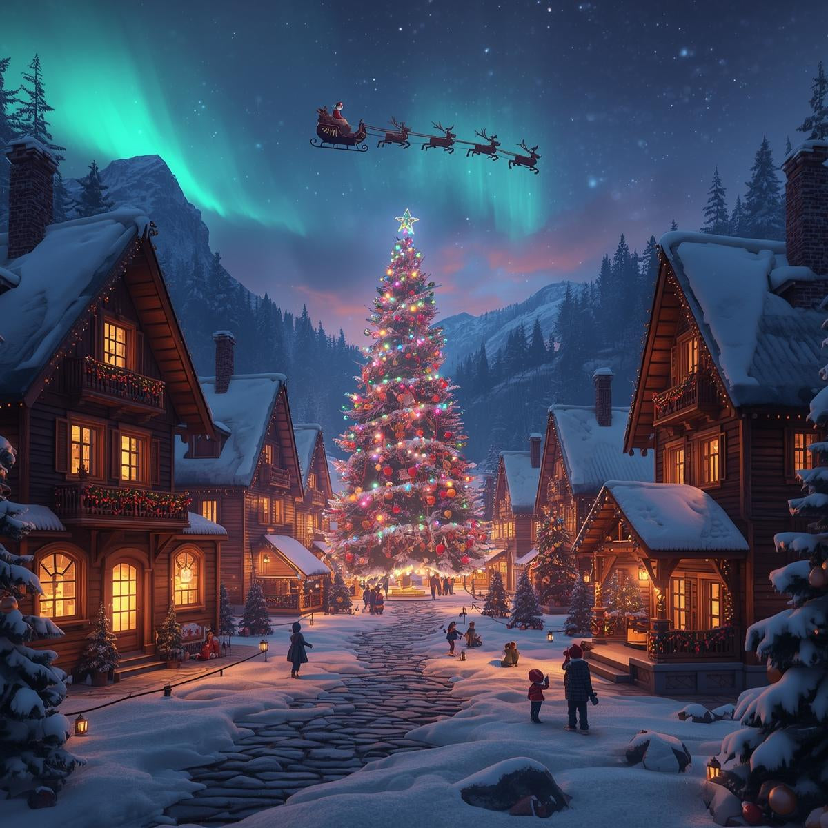 sous - verres carré  Noël